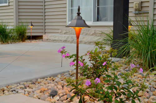 sidewalk lighting installation