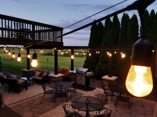 patio lighting installation